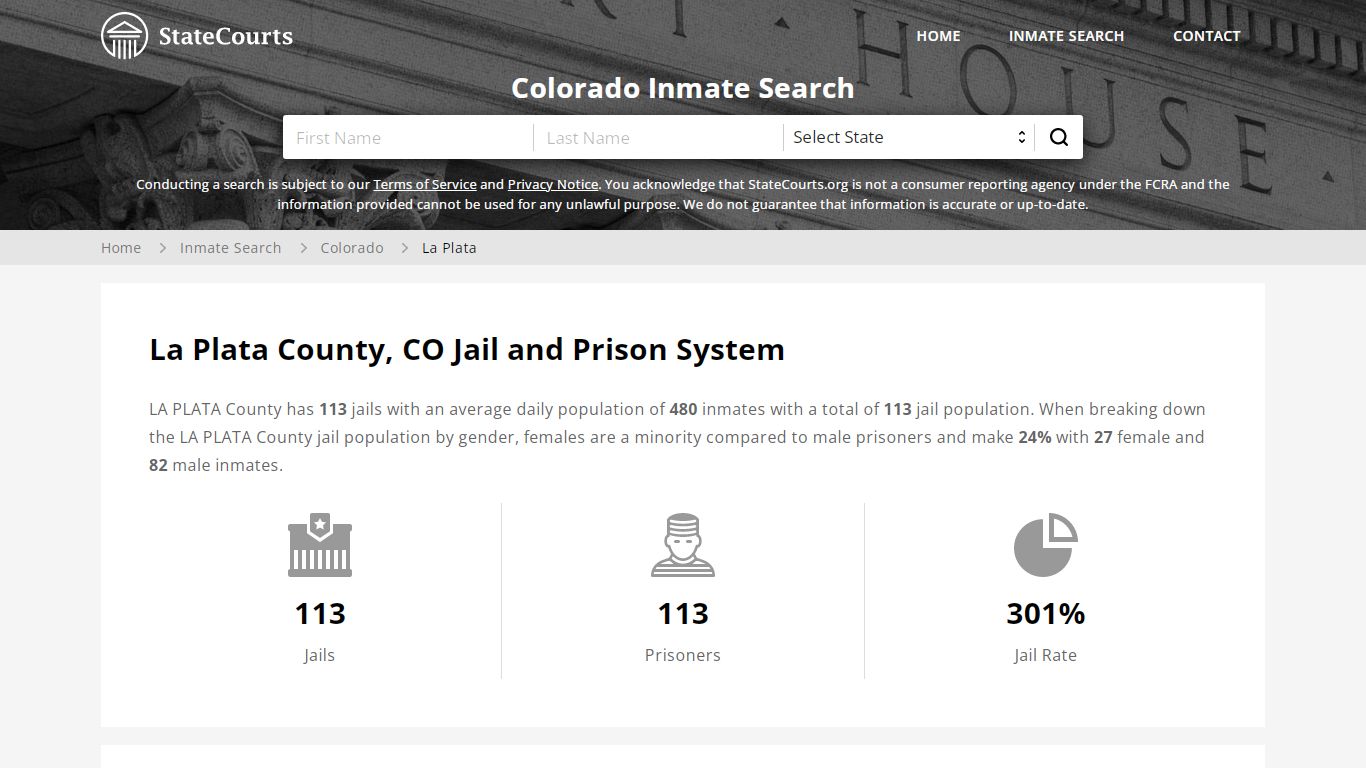 La Plata County, CO Inmate Search - StateCourts